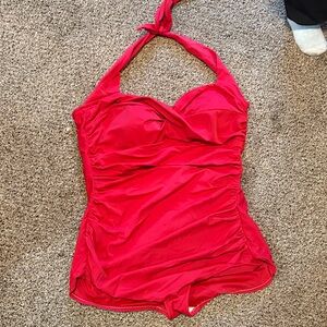 Catalina Red Halter One Piece Swimsuit